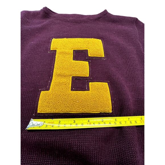 RARE!!!!! "COBLE" Sporting Goods Wool Sweater Collegiate Letter E Vintage - Picture 9 of 12